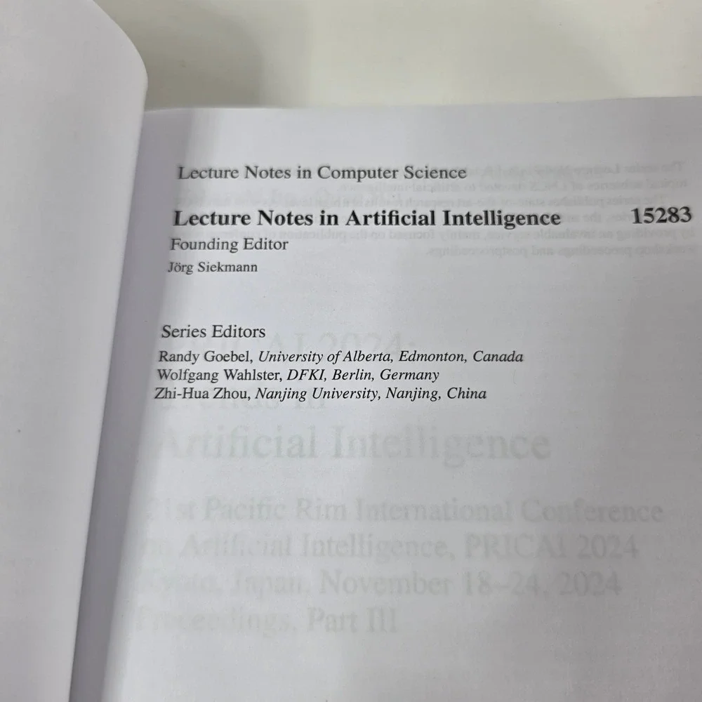 PRICAI 2024 Trends in Artificial Intelligence Part III LNAI 15283 Springer Book